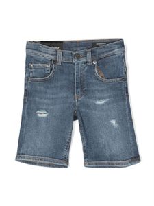 DONDUP KIDS short en jean à finitions effilochées - Bleu