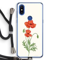 Red poppy: Xiaomi Mi Mix 3 Transparant Hoesje met koord