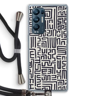 Moroccan Print: Oppo Find X3 Neo Transparant Hoesje met koord