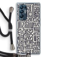Moroccan Print: Oppo Find X3 Neo Transparant Hoesje met koord