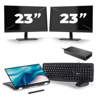 Dell Latitude 9510 - Intel Core i7-10e Generatie - 15 inch - 16GB RAM - 256GB SSD - Windows 11 + 2x 23 inch Monitor Dell Latitude 9510 - Intel Core i7-10e Generatie - 15 inch - 16GB RAM - 256GB SSD - Windows 11 + 2x 23 inch Monitor