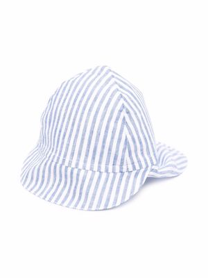 Emporio Armani Kids chapeau à rayures - Bleu