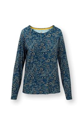 Pip Studio Tina Top Lange Mouw Daisy Dreams Blauw S