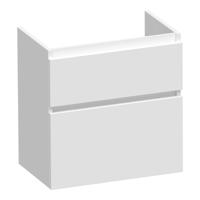 Brauer Delight - Onderkast Ondiep - 60 cm - met 2 Softclose Lades Greeploos en 1 Sifon Uitsparing - Mat Wit