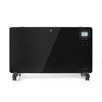 Nedis HTPL20FBK Glazen Paneel Convectorkachel Thermostaat Lcd-scherm 2 Warmtestanden Staand / Wandmontage 2000 W Zwart - thumbnail