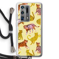 Cute Tigers and Leopards: Huawei P40 Pro Plus Transparant Hoesje met koord