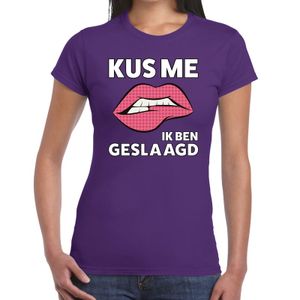 Kus me ik ben geslaagd t-shirt paars dames