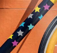 Sticker voor fiets kleurrijk sterrenpatroon
