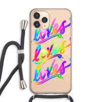 Loves: iPhone 11 Pro Max Transparant Hoesje met koord