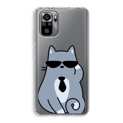 Cool cat: Xiaomi Redmi Note 10S Transparant Hoesje