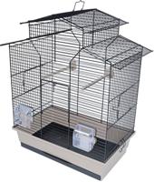 Interzoo vogelkooi Iza 2 zwart/beige - Gebr de boon