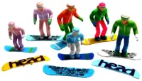 Jägerndorfer figuren staand snowboard - 6 stuks 1:32