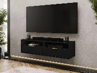Tv-meubel KIRITSAS 2 deuren 140 cm zwart