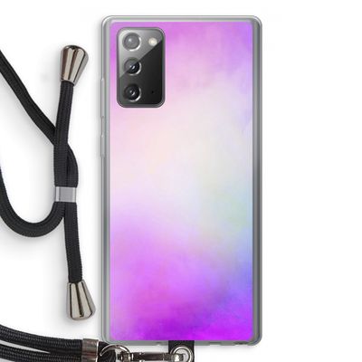 Clouds pastel: Samsung Galaxy Note 20 / Note 20 5G Transparant Hoesje met koord