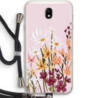 Painted wildflowers: Samsung Galaxy J7 (2017) Transparant Hoesje met koord