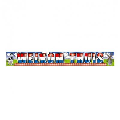 Welkom thuis banner XL - 5 x 10 meter - Hollands thema - gevelvlag