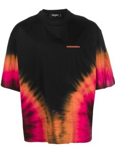 DSQUARED2 t-shirt tie-dye à logo imprimé - Noir