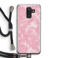 Abstract Painting Pink: Samsung Galaxy J8 (2018) Transparant Hoesje met koord