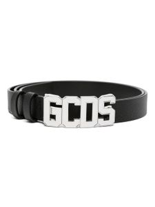 GCDS logo-buckle leather belt - Noir