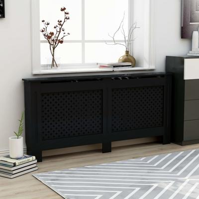 Radiatorombouw 172x19x81,5 cm MDF zwart