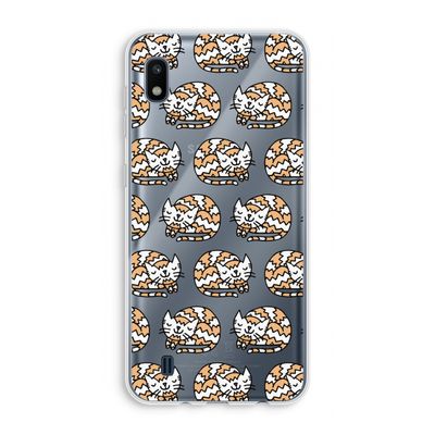 Slapende poes: Samsung Galaxy A10 Transparant Hoesje