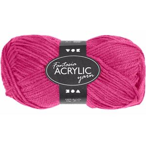 Neon roze acryl garen 80 meter