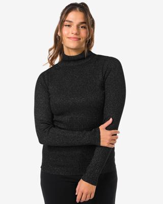 HEMA Dames Coltrui Nova Met Ribbels En Glitters Zwart (zwart)