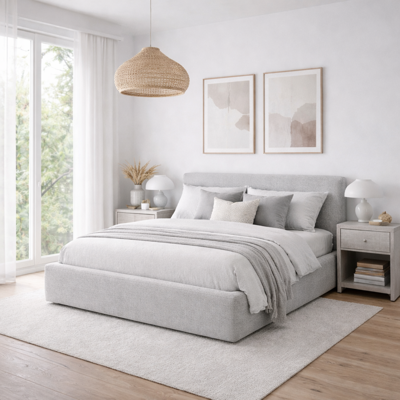 Boxspring Met Opbergruimte Hotel Lounge - Lichtgrijs - Dekbed-Discounter.nl
