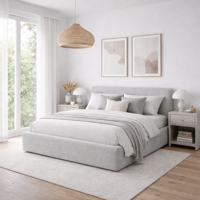 Boxspring Met Opbergruimte Hotel Lounge - Lichtgrijs - Dekbed-Discounter.nl