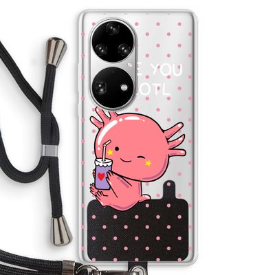 Love You A Lotl: Huawei P50 Pro Transparant Hoesje met koord