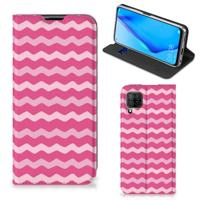Huawei P40 Lite | Hoesje met Magneet | Waves Pink
