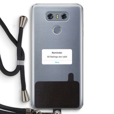 Reminder: LG G6 Transparant Hoesje met koord