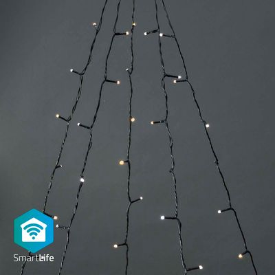 Nedis SmartLife Decoratieve LED | Wi-Fi | 200 LED&apos;s | 5 x 4 m | 1 stuks - WIFILXT12W200 WIFILXT12W200