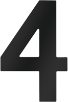 Metafranc huisnummer 4 120mm zwart - wu0424637