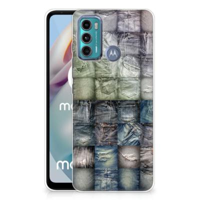Silicone Back Cover Motorola Moto G60 Spijkerbroeken