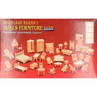 T & F Creations poppenhuis meubels - bouwpakket - hout - 3D bouwspeelgoed - kinderen