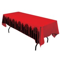 Horror tafelkleed bloed print - 137 x 274 cm - Halloween thema