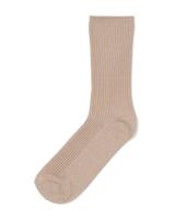 HEMA Damessokken Rib Glitter Beige (beige)