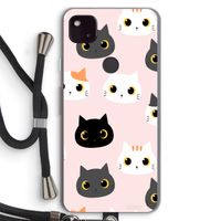 Katten: Pixel 4a 5G Transparant Hoesje met koord