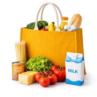 Jute gele shopper/boodschappen tas 42 cm