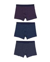 HEMA Herenboxer strepen - 3 stuks donkerblauw (donkerblauw)