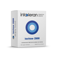 Lactase 2500 - Dispenser 100 Tabletjes | Lactose Intolerantie | Klein tabletje | Bevat Lactase dat helpt bij het verteren van Lactose | Intoleran