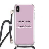 gij zijt ook iemand: iPhone XS Transparant Hoesje met koord