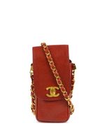 CHANEL Pre-Owned sac porté épaule à fermoir loquet CC (1995) - Rouge