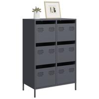 Hoge kast 68x39x101,5 cm staal antracietkleurig