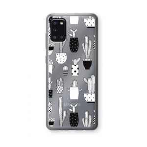 Cactusmotief: Samsung Galaxy A31 Transparant Hoesje