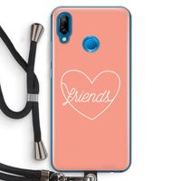 Friends heart: Huawei P20 Lite Transparant Hoesje met koord