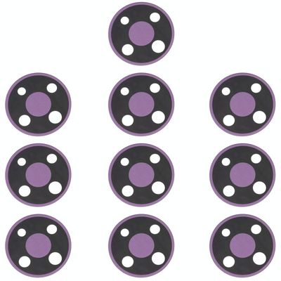 10 PCS Back Camera Lens for Nokia 3.4 TA-1288 TA-1285 TA-1283 (Purple)