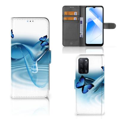 OPPO A16/A16s/A54s | Telefoonhoesje | Met pasjeshouder | Vlinders