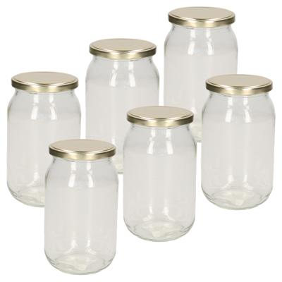 Weckpot - 10x stuks - 900 ml - inmaakpot met schroefdeksel - glas - D13 x H18 cm